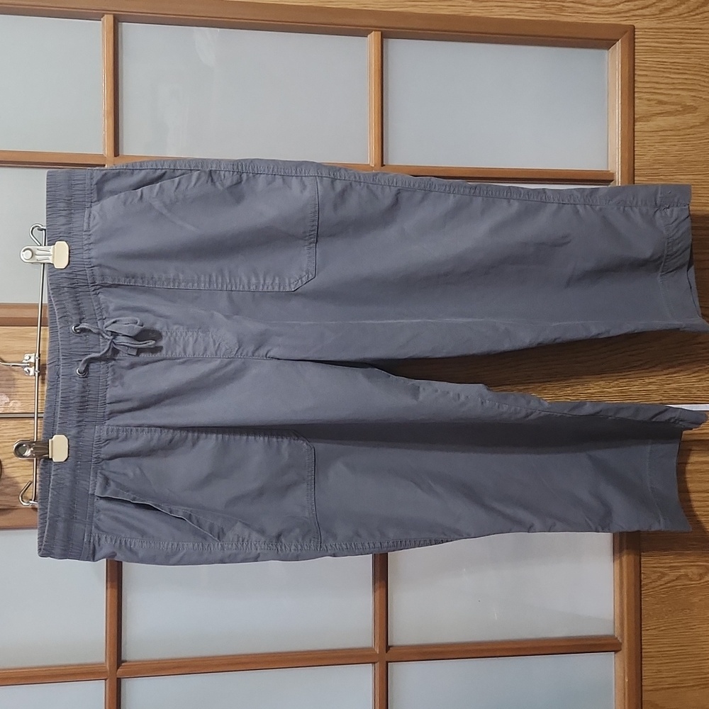 Eddie Bauer Womens Blue Grey Athletic Capris Size 16